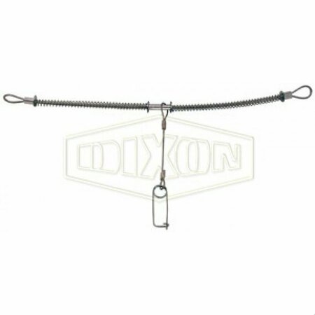 DIXON King Cable Hose Cable with Safety Clip and Lanyard, 1/8 in, 20-1/4 in L, 200 psi, Carbon Steel, Dom WB1C